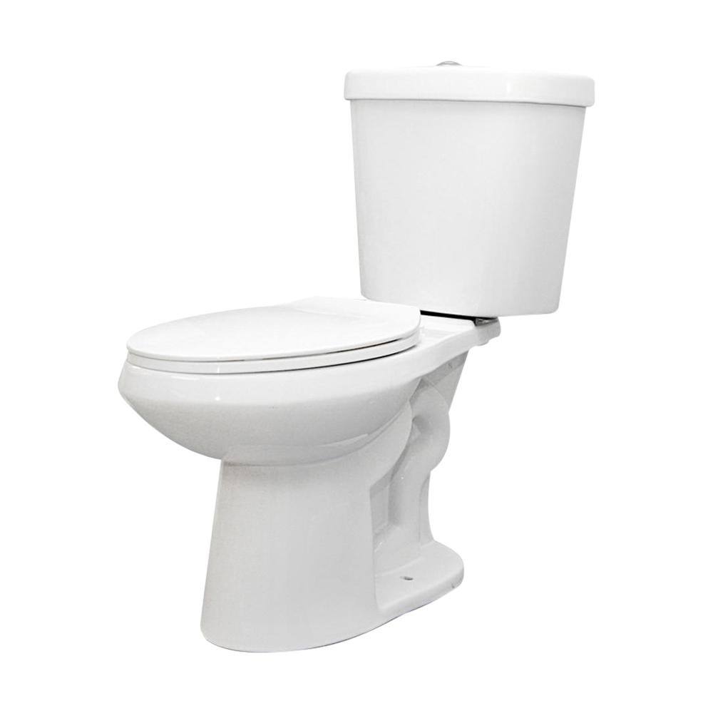 Glacier Bay 2-piece 1.1 GPF1.6 GPF High Efficiency Dual Flush Complete Elongated Toilet in White Seat Included N2316