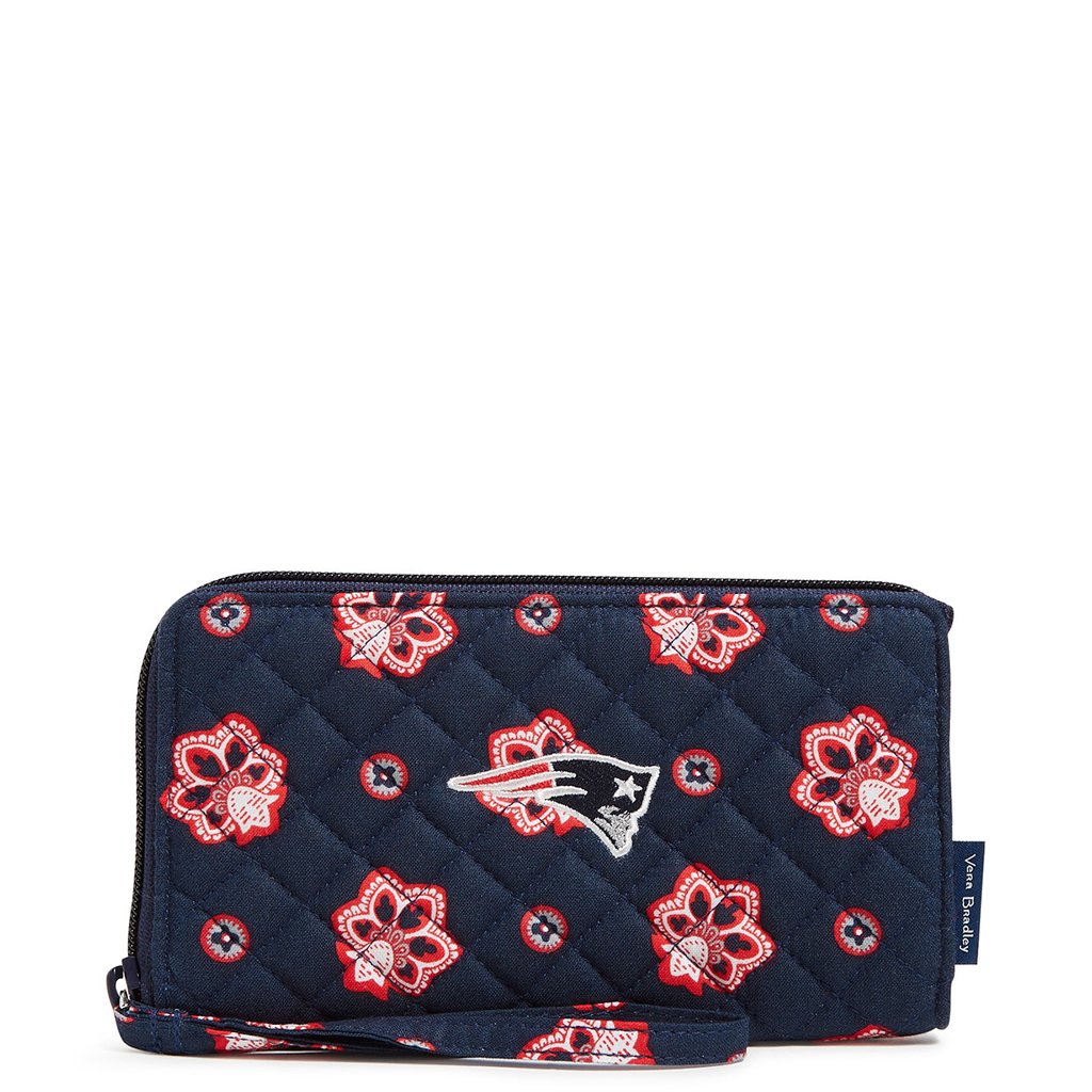 Vera Bradley  NFL RFID Front Zip Wristlet in New England Patriots Bandana