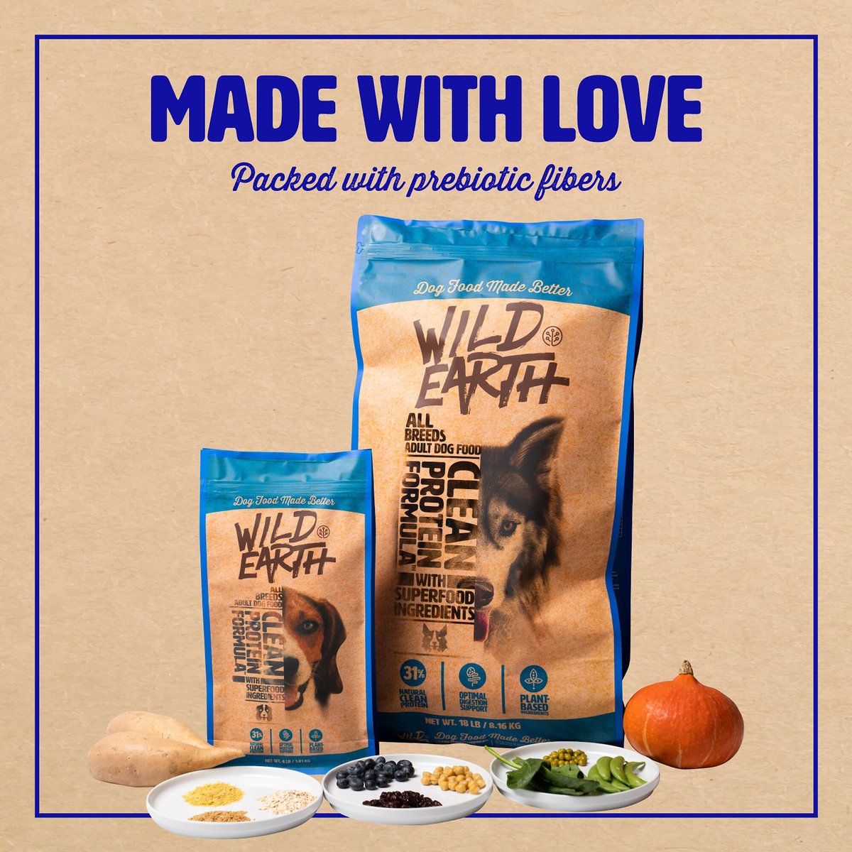 Wild Earth Healthy High-Protein Formula Dry Dog Food