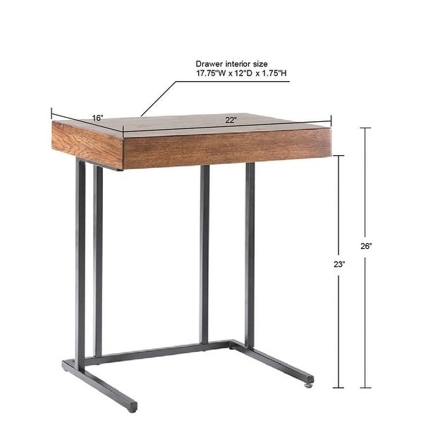 Carbon Loft Nollet Pecan Pull Up Table