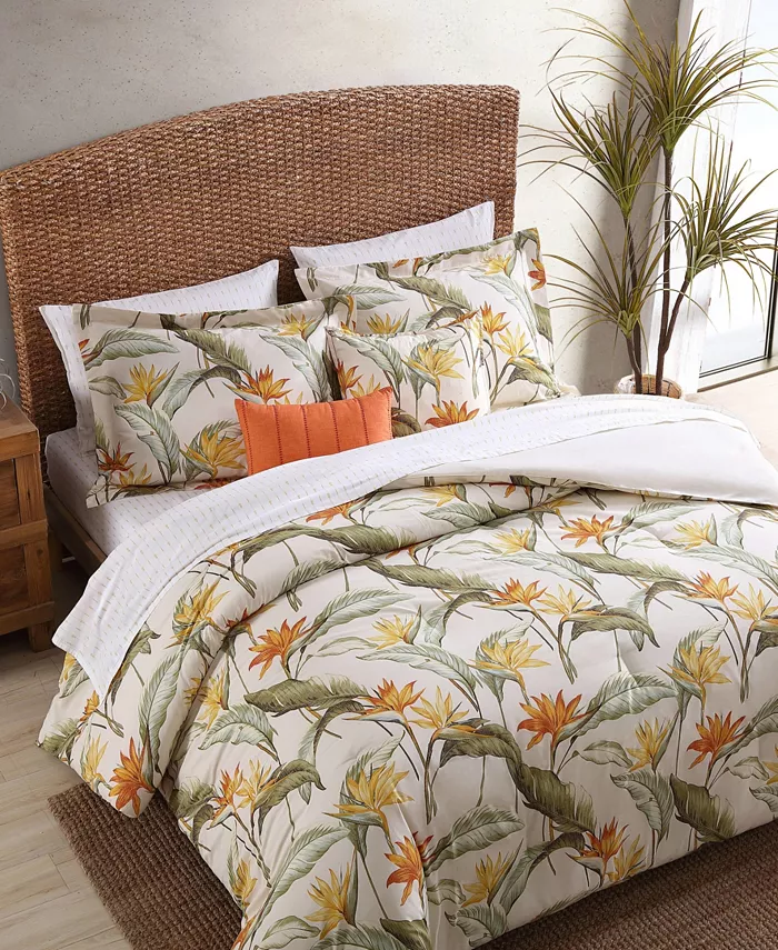 Tommy Bahama Home Birds of Paradise Reversible 3 Piece Duvet Cover Set， Full Queen