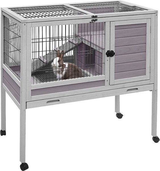 Aivituvin Rabbit Hutch with Pull Out Tray， Small