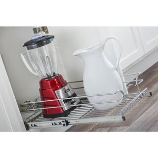 Rev-A-Shelf 12 in. x 18 in. Single Kitchen Cabinet Pull Out Wire Basket 5WB1-1218CR-1