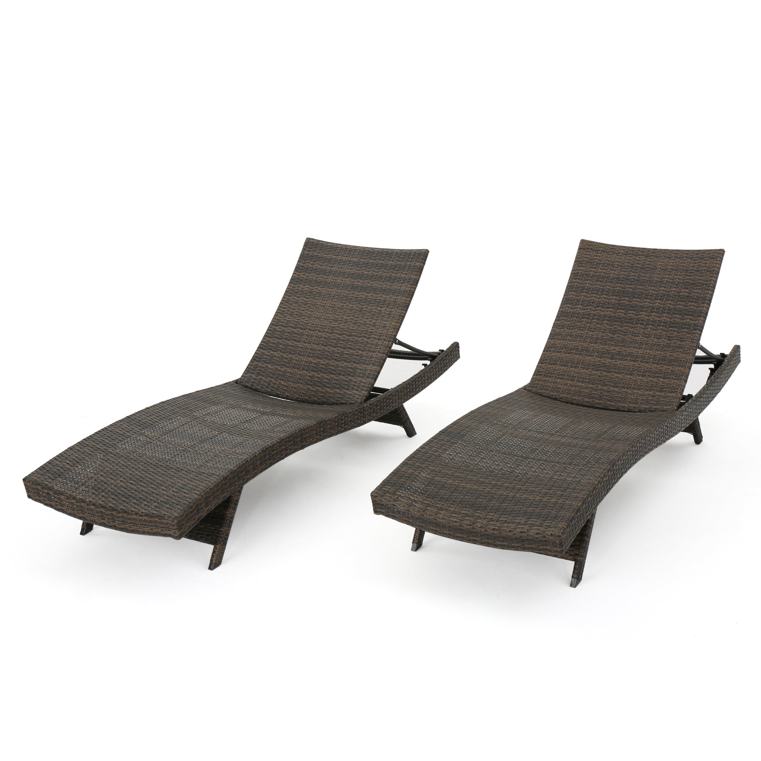 Thira Outdoor Modern Adjustable Wicker Chaise Lounge Chair