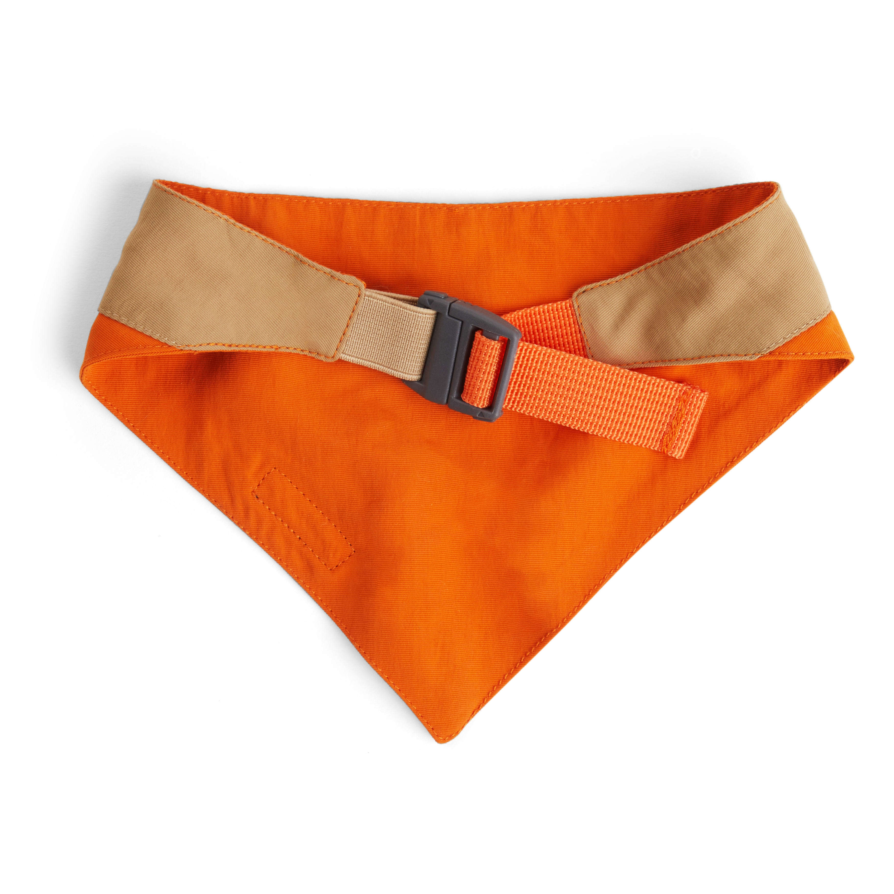 Reddy Tan and Orange Colorblock Dog Bandana， X-Small/Small