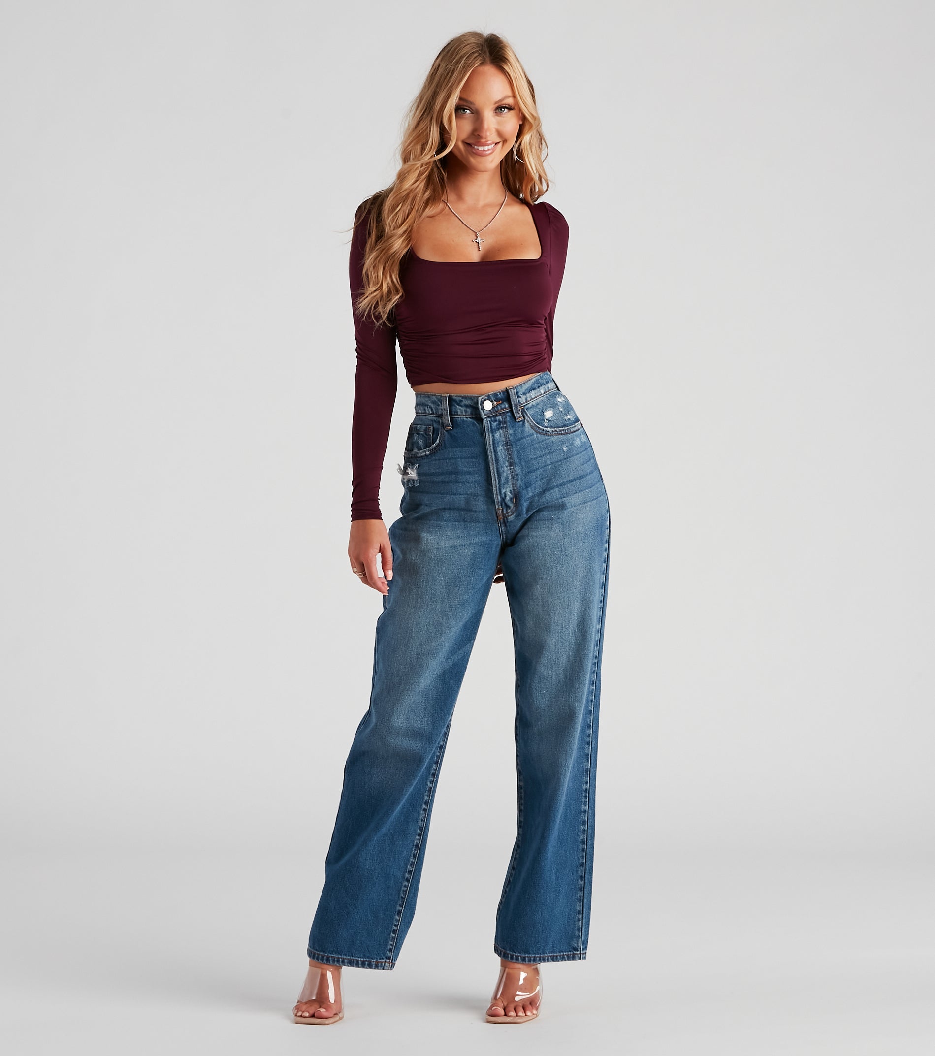 Sleek And Stunning Ruched Crop Top