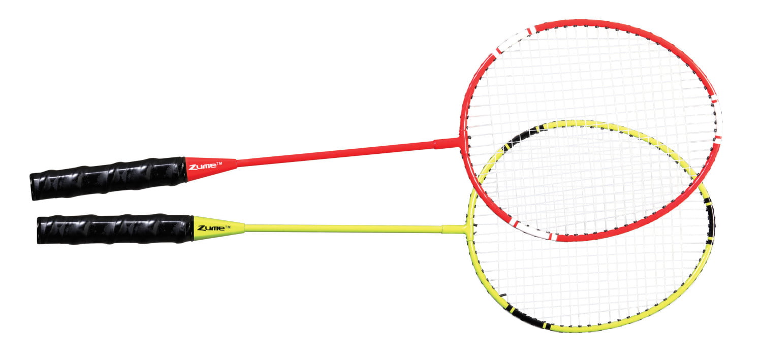 Zume Games Portable Badminton Set with Freestanding Base Sets Up on Any Surface in Seconds. No Tools or Stakes Required