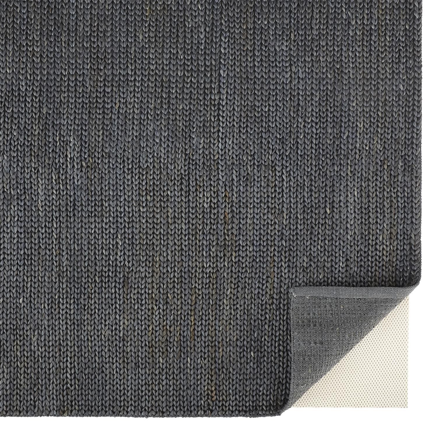 Lorne Hand Woven Dark Navy Blue Rug by BD Fine