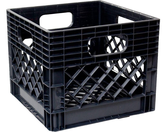 16 Quart Black Milk Crates MC01016BLK