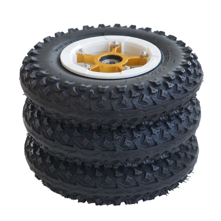 Wholesale customizable 6 7 8 inch rubber tire with alloy hub scooters wheelbarrow mountainboard pneumatic wheel