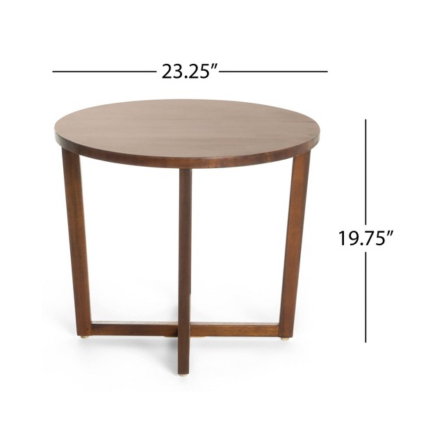 Tansy Small Accent Table Wood Rich Mahogany Christopher Knight Home