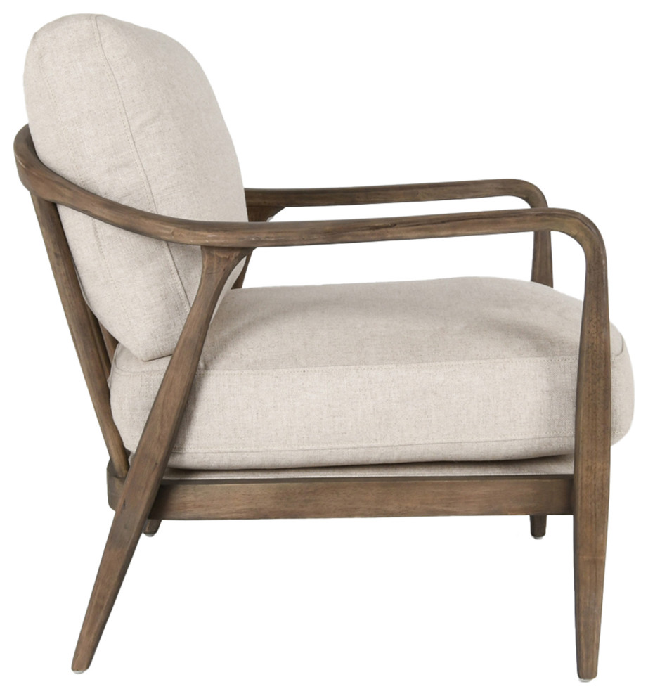 Lennon Accent Chair Natural by Kosas Home   Midcentury   Armchairs And Accent Chairs   by Kosas  Houzz