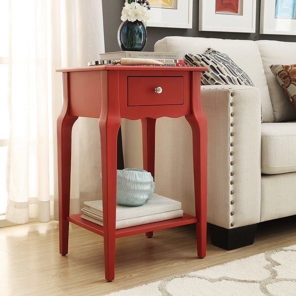 Daniella 1-Drawer Wood Storage Accent End Table by iNSPIRE Q Bold