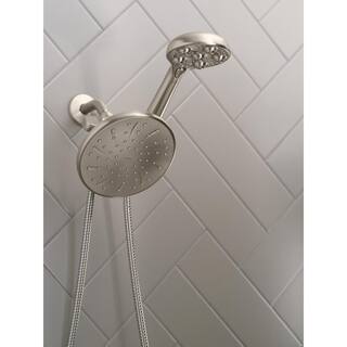 MOEN HydroRoller Massage 3-Spray 7.5 in. Dual Handheld Shower Head with Body Spray in Spot Resist Brushed Nickel 205C0SRN