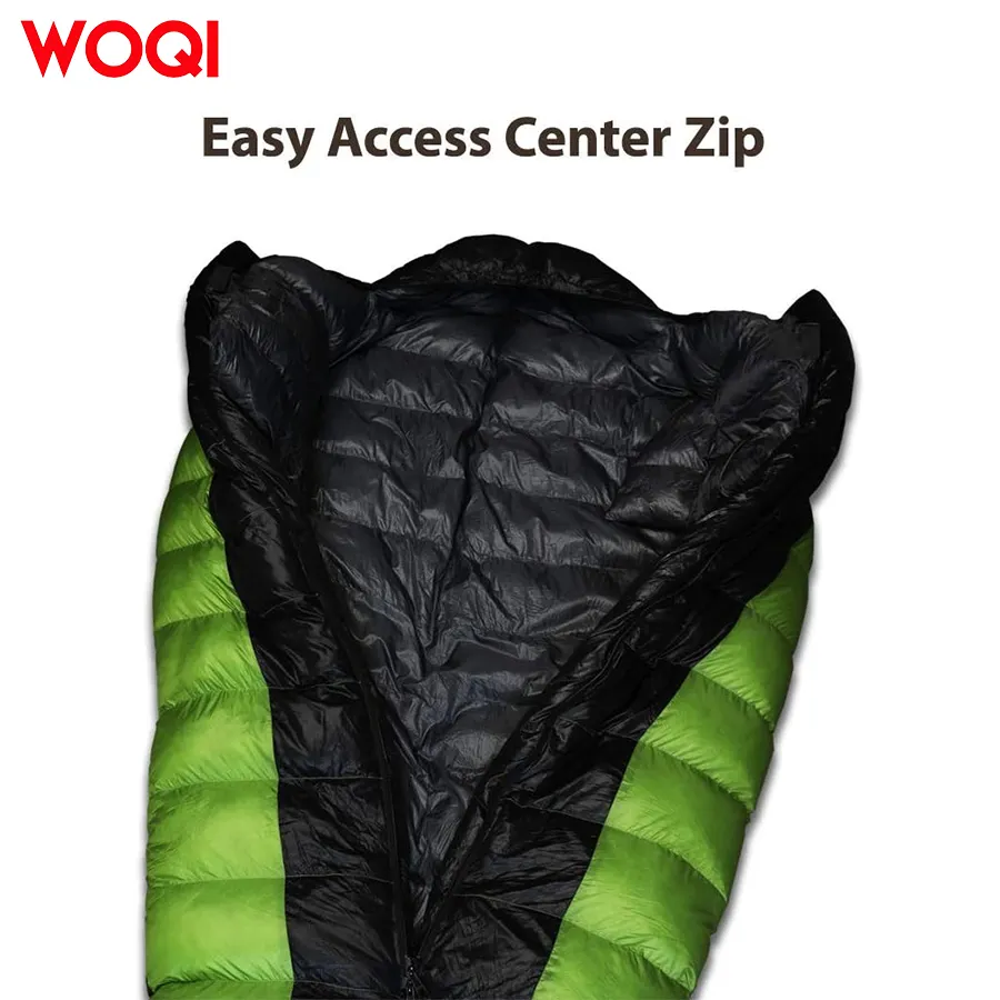 WOQI Ultralight Backpack Mummy Down Sleeping Bag  Suitable for Hiking and Camping