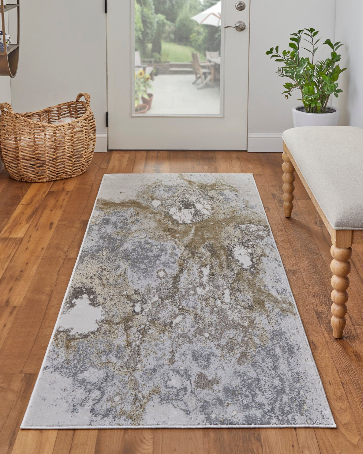 Oria Abstract Gray / Gold Rug