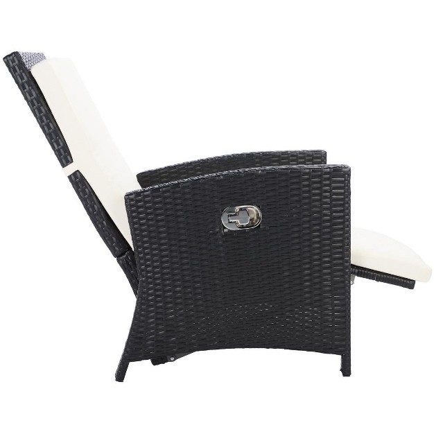 Herdla Recliner Chair Black beige Safavieh