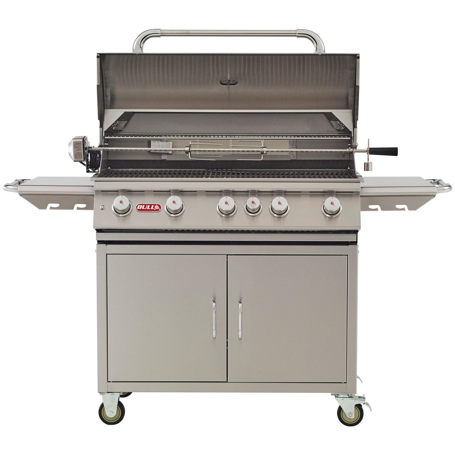 Bull Brahma 38-Inch 5-Burner Natural Gas Grill W/ Rotisserie