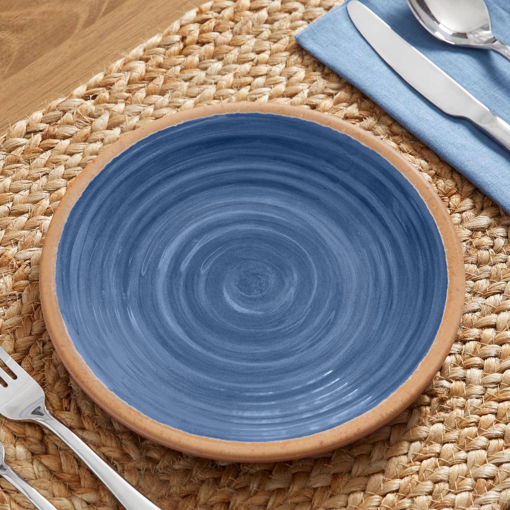 Home Decorators Collection Azria Melamine Salad Plates in Laguna Blue (Set of 6) PAN1085MSSLB