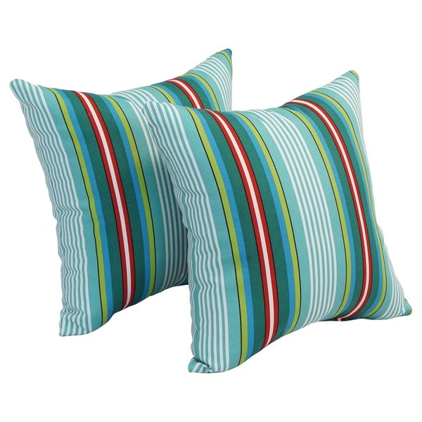 17-inch Square Polyester Outdoor Throw Pillows (Set of 2)