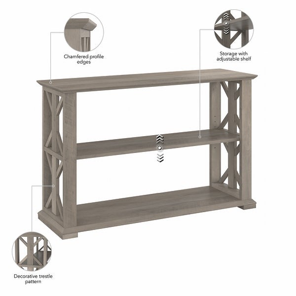 Homestead Console Table with Shelves by Bush Furniture