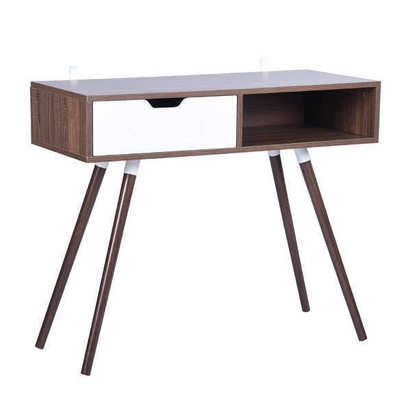 Carbon Loft Wasden Mid-century Console Table with Drawer Open Shelving