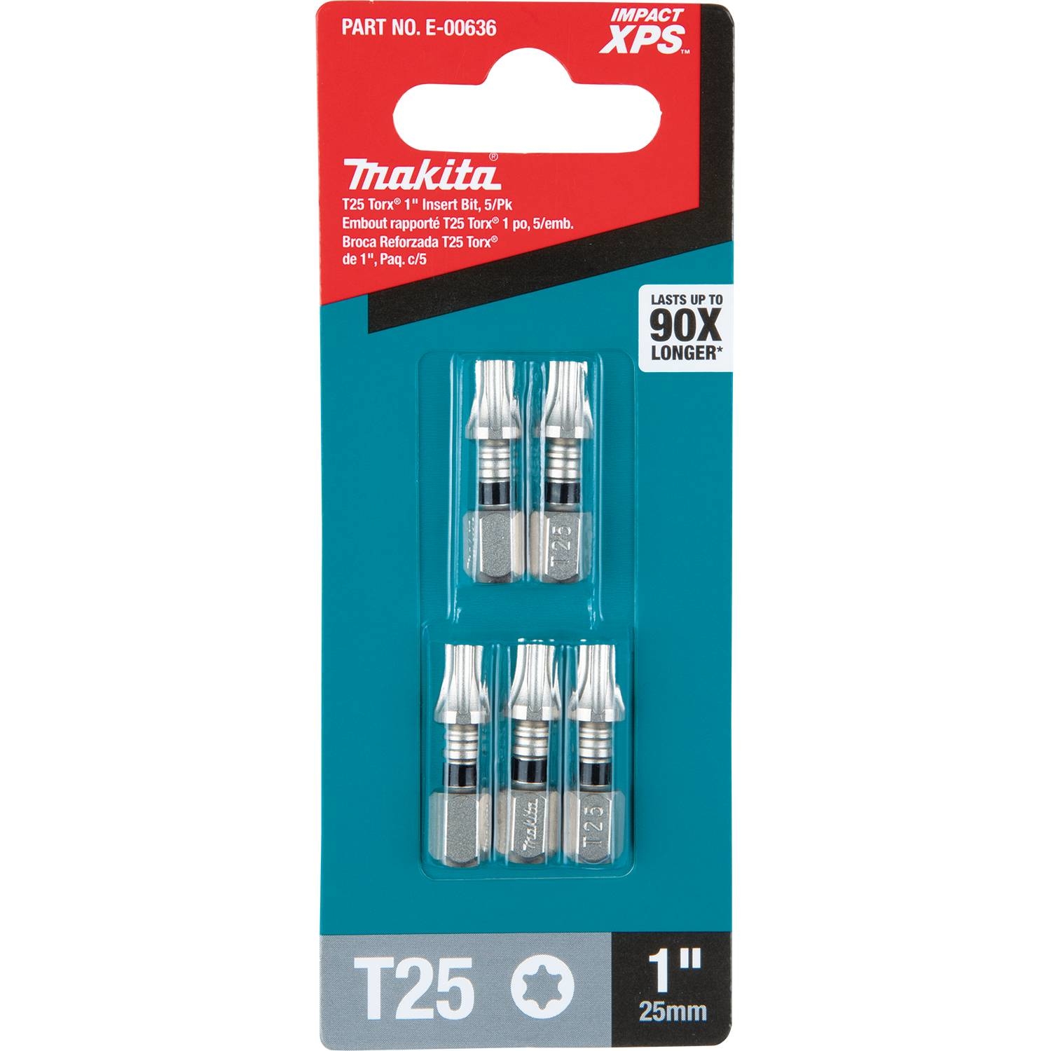 Makita Impact XPS Torx T25 X 1 in. L Insert Bit Steel 5 pk