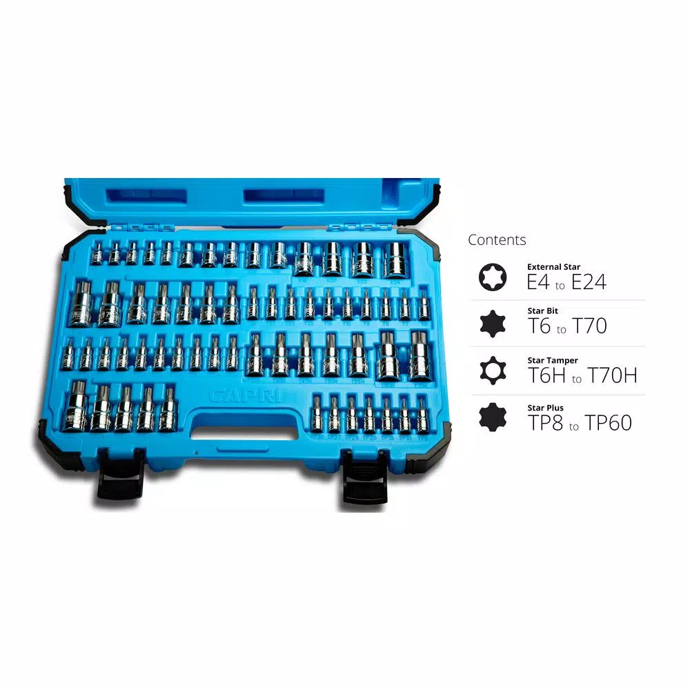 Capri Tools Torx Master Bit Socket Set (60-Piece) and#8211; XDC Depot