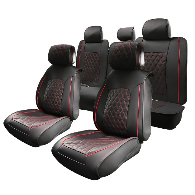 Unique Bargains Car Front Rear Seat Covers Pad For Ford F 150 Crew Cab 2009 2023 5 Pcs