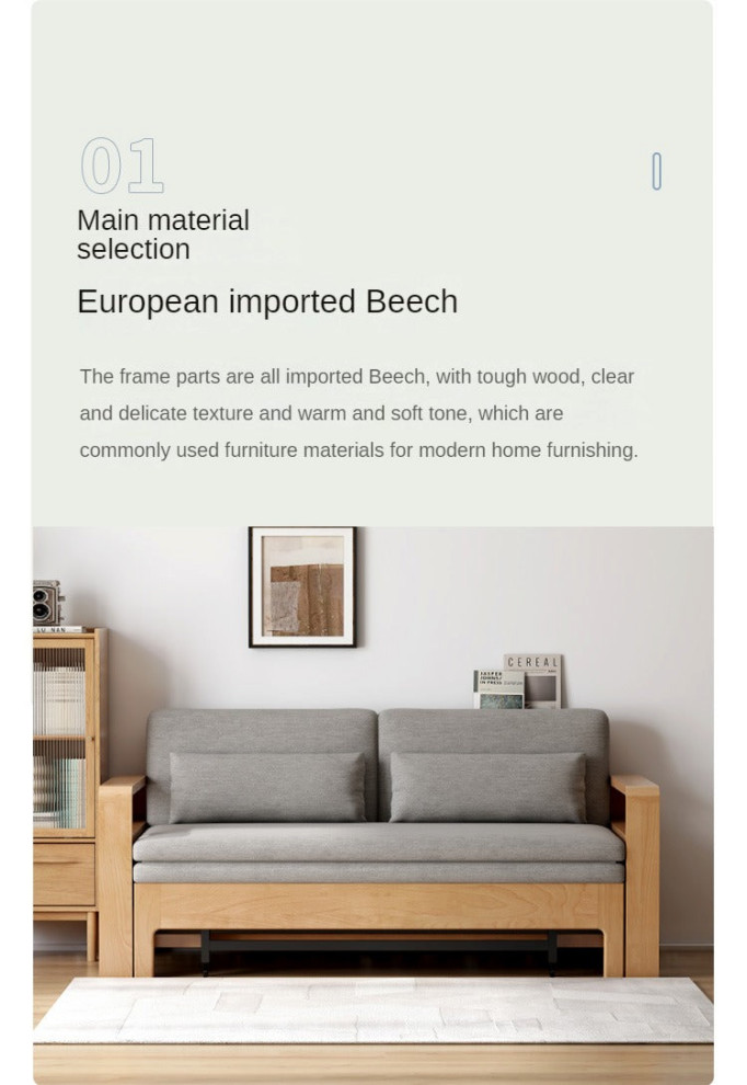 Beech Solid Wood Multi Function Sleeper Sofa   Contemporary   Sleeper Sofas   by GVAwood  Houzz