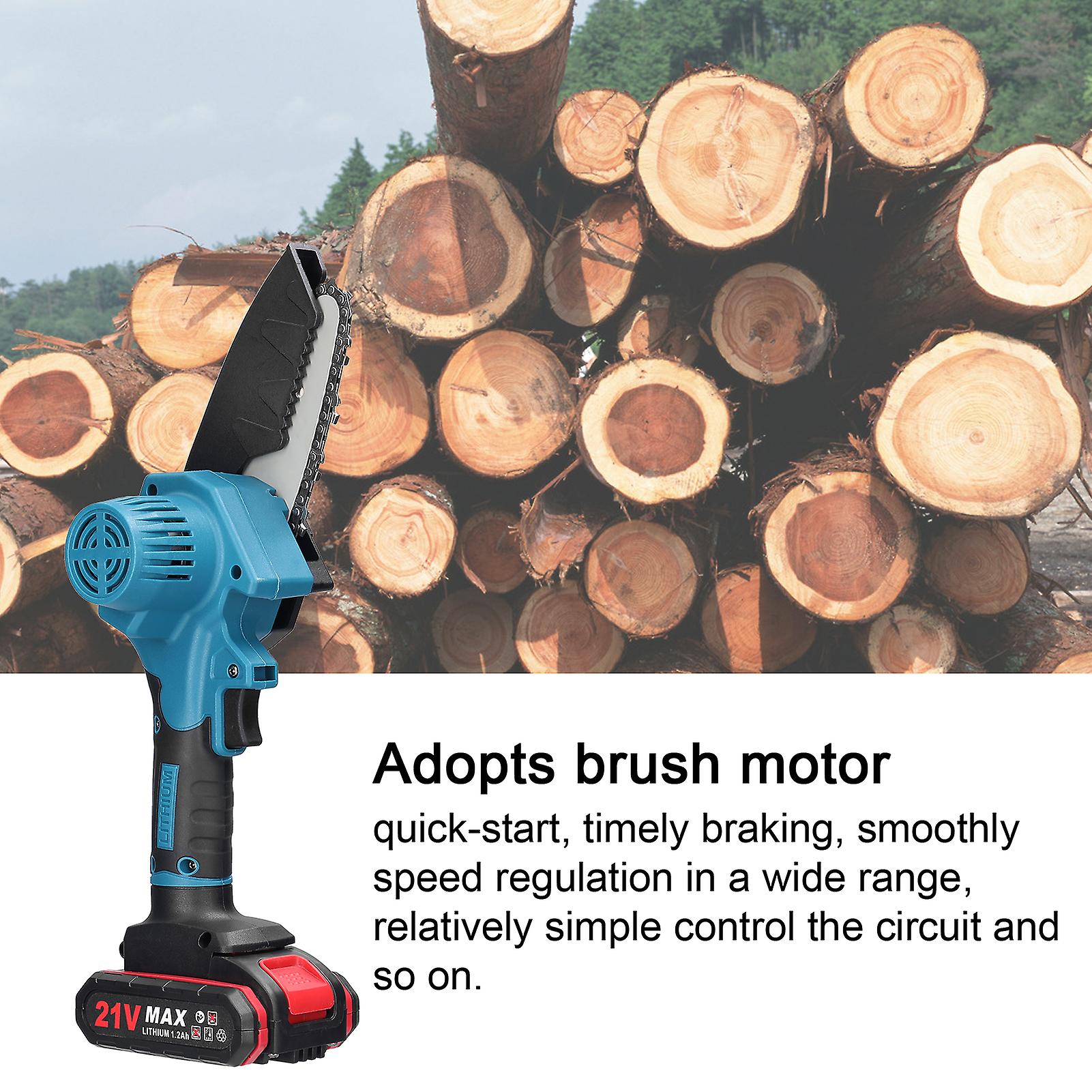 21v 4inch Portable Electric Pruning Saws Small Wood Splitting Chainsaw Brush Motor One-handed Woodworking Tool For Garden Orchard No.180943