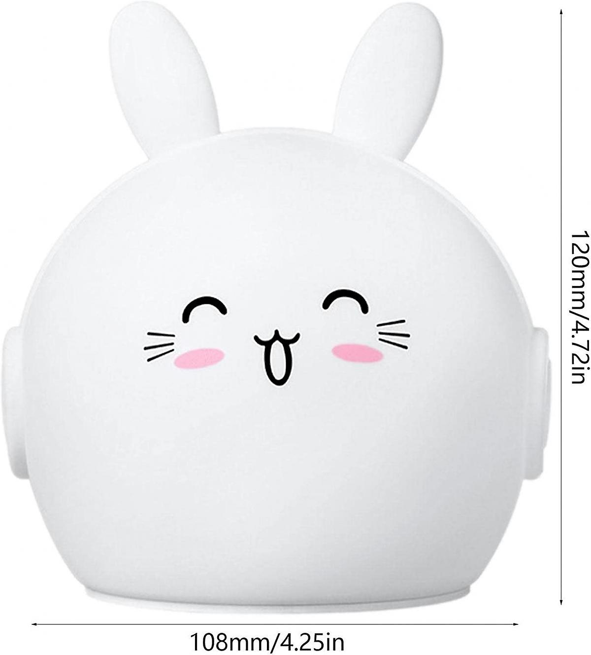 Led Rabbit Night Light | Cute Night Light For Kids | Silicone Nursery Light， Night Light For Kids Room， Animal Night Lights For Girls And Boys