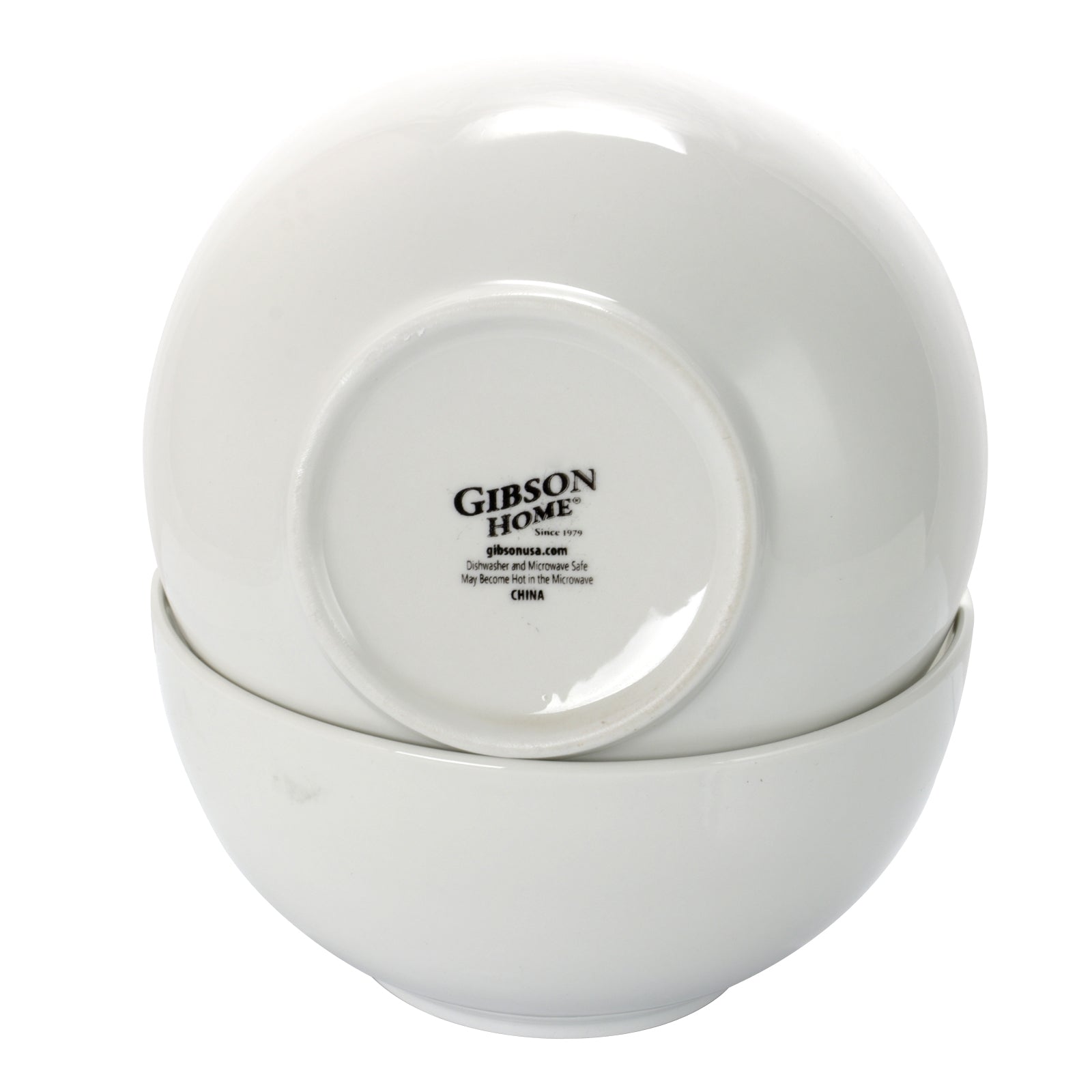 Gibson Home 2 Piece Bistro Bowl Set in White