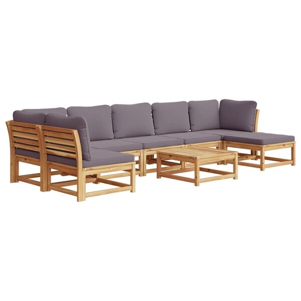 vidaXL Patio Sofa with Cushions 2Seater Outdoor Loveseat Solid Wood Acacia