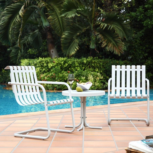 Gracie 3pc Outdoor Seating Set White Crosley