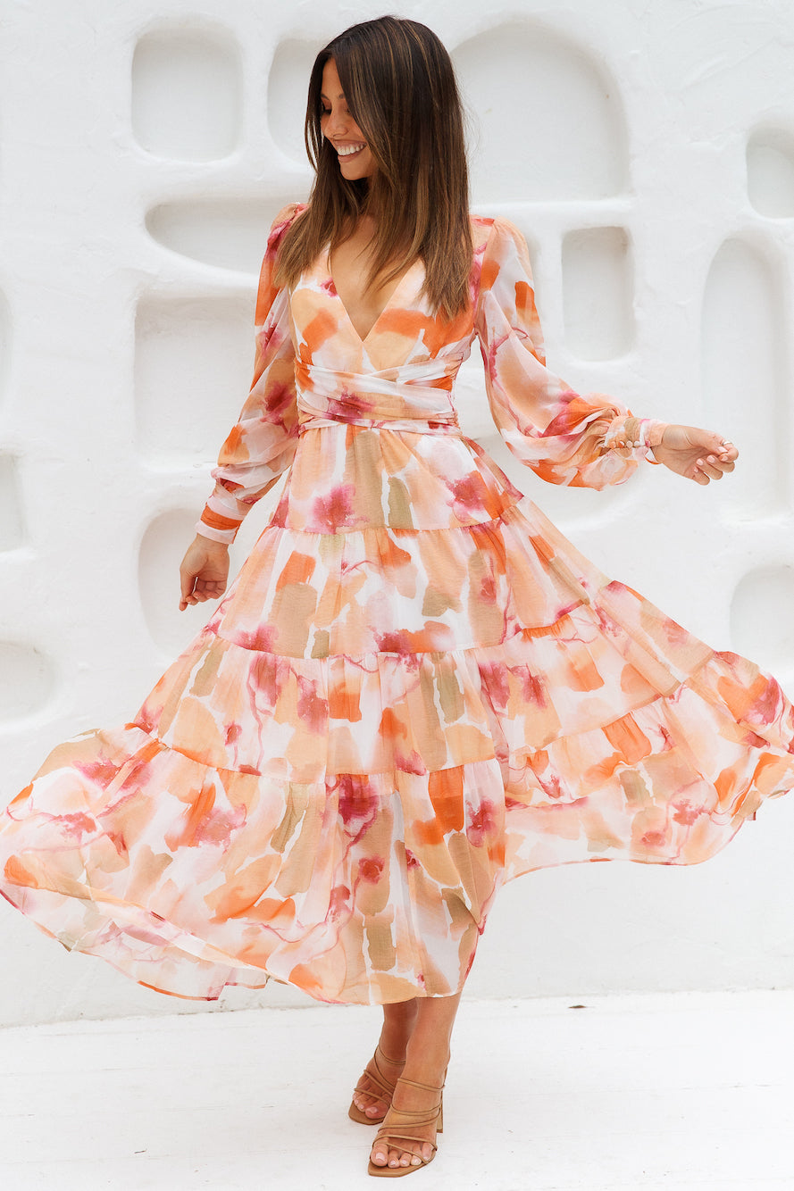 Gotta Thrive Maxi Dress Orange