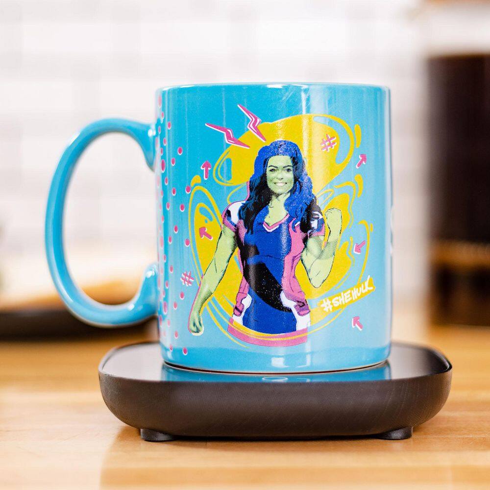 Uncanny Brands Marvel's Single-Cup She-Hulk Blue Coffee Mug with Warmer for Your Drip Coffee Maker MW1-MVM-SHU1