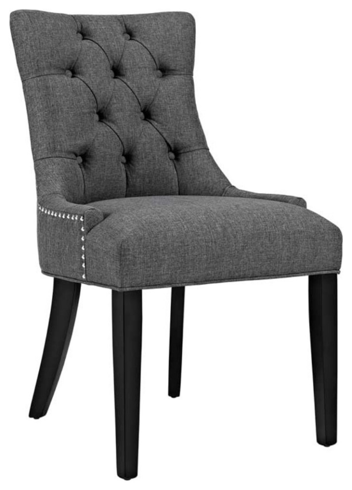 Regent Fabric Dining Chair Gray   Dining Chairs   by Dot  ampBo  Houzz