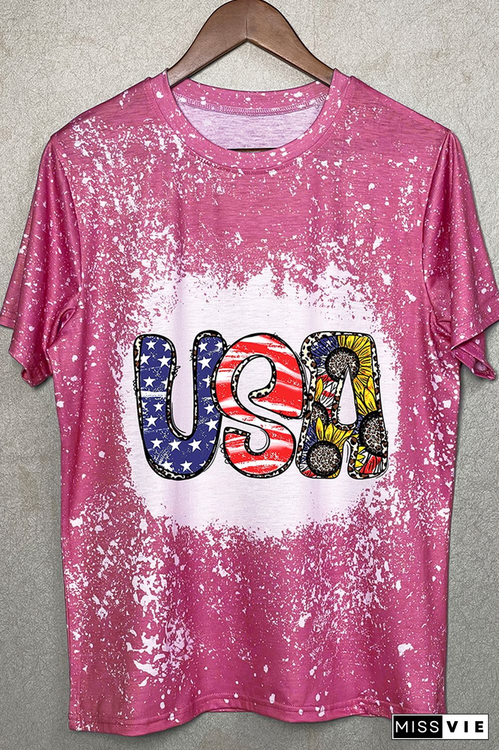 USA Patriotic Sunflower Graphic Tee Wholesale