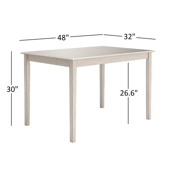 Wilmington II Rectangular Antique White Breakfast Nook Set by iNSPIRE Q Classic