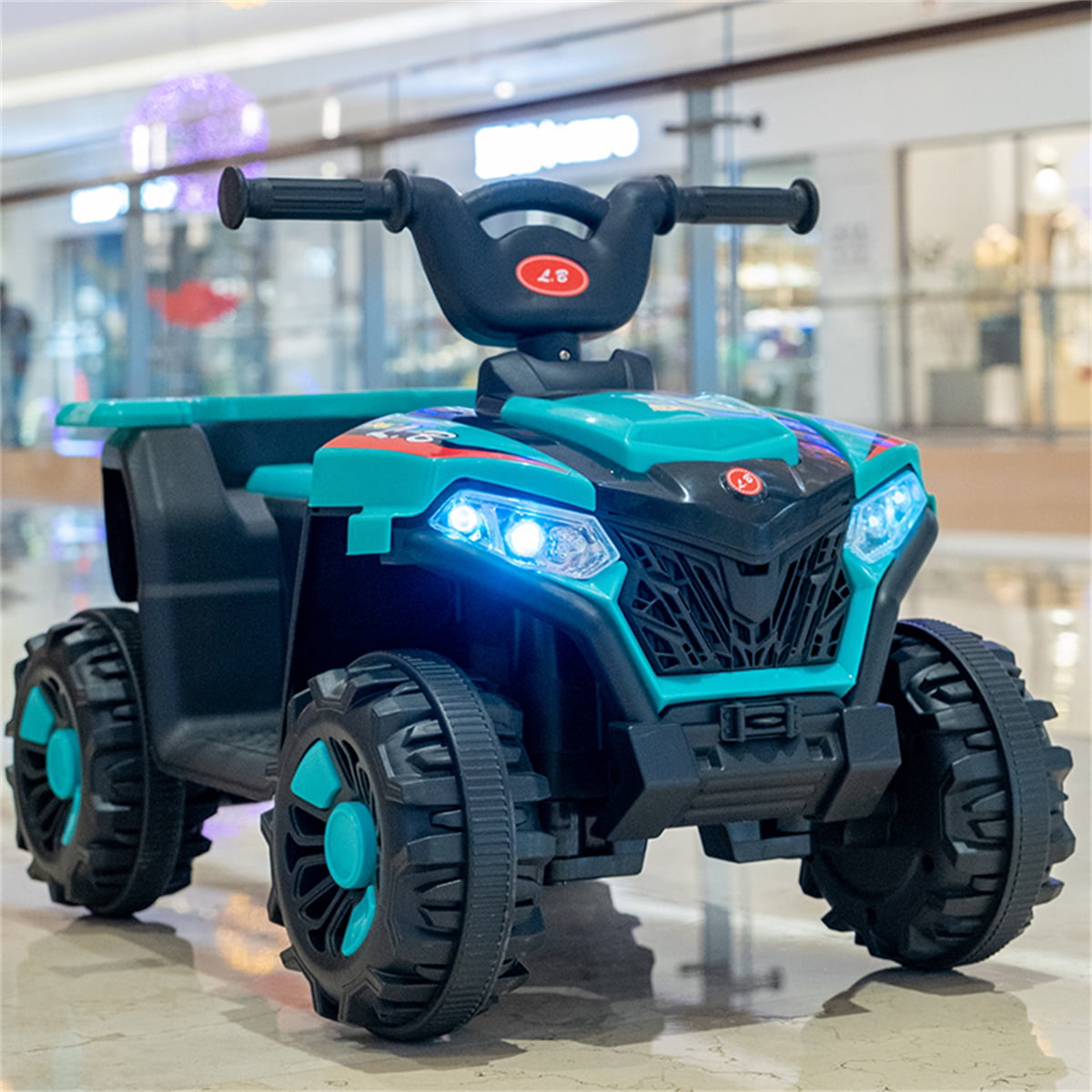 iRerts 6V Ride on Toys for Toddlers Kids, Battery Powered Ride on ATV Cars Music, USB, MP3 Socket, LED Light, Story, Kids Electric Quad ATV for Boys Girls Gifts, Green