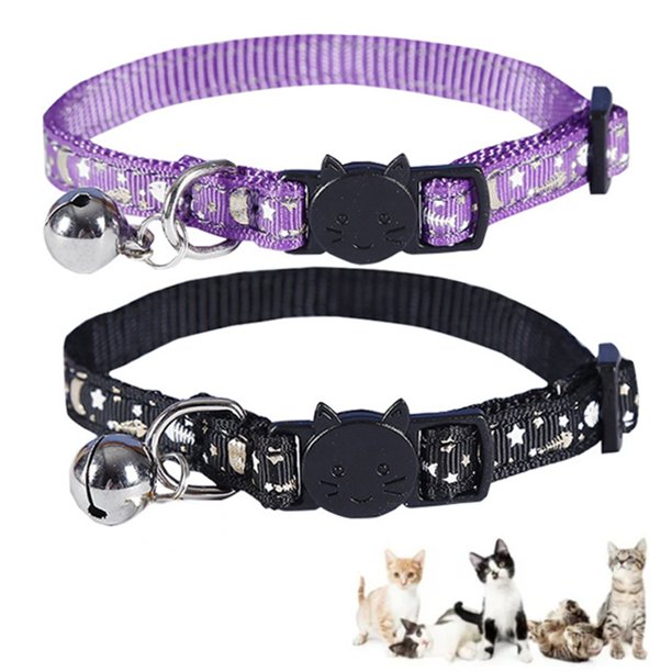 VATENIC 2 Separate Cat Collars， Adjustable Kitten Collars， Glow In The Dark