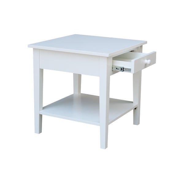 Spencer Square Solid Parawood End Table - 24 in. W x 24 in. D x 25 in. H