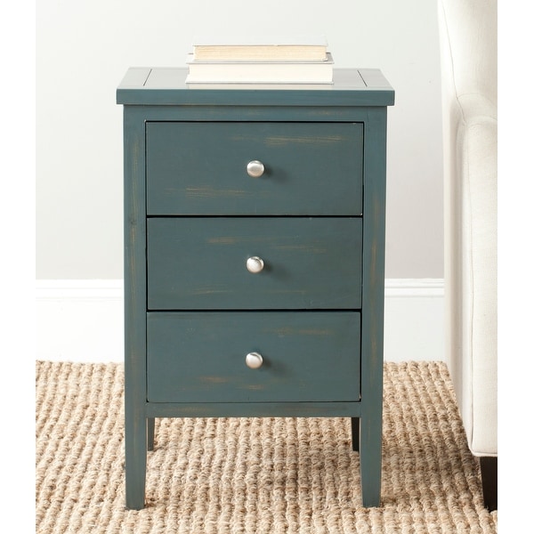 SAFAVIEH Deniz Dark Teal End Table - 16.9