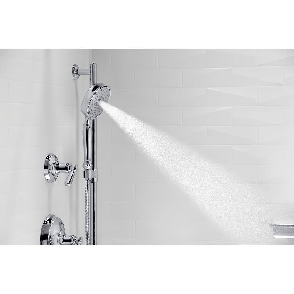 KOHLER Bancroft 3-Spray Patterns Wall Mount Handheld Shower Head 1.75 GPM in Polished Chrome K-22163-G-CP