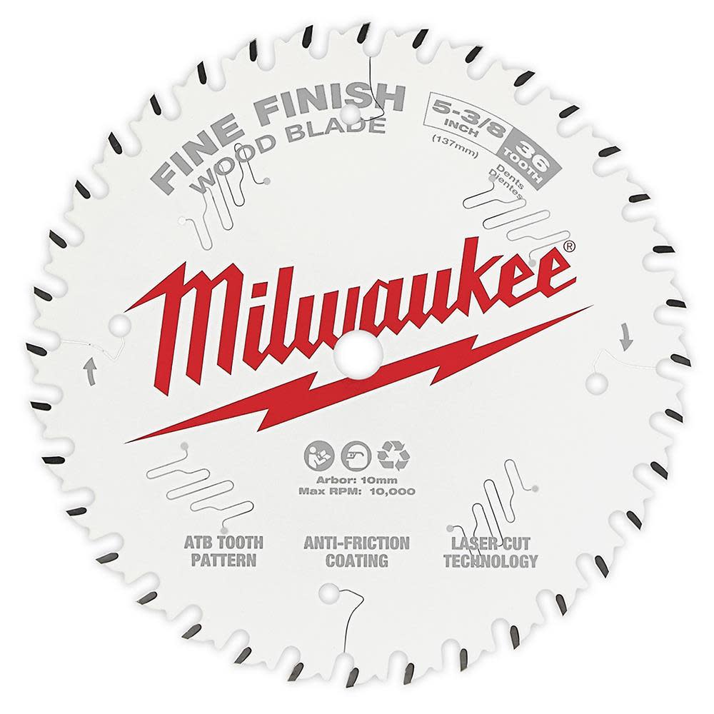 Milwaukee 5-3/8 in. 36T Fine Finish Circular Saw Blade 48-40-0524 from Milwaukee