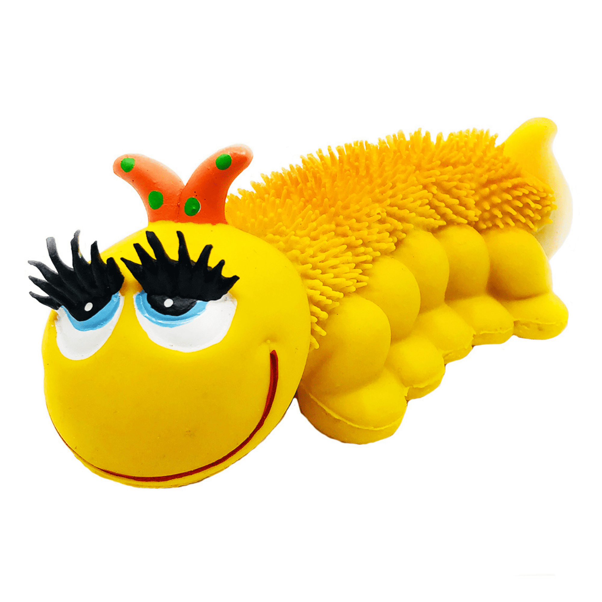 Caterpillar Squeaky Dog Toys  Soft Sensory Natural Rubber (Latex)