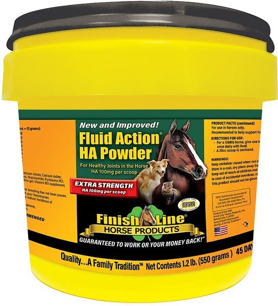 Finish Line Fluid Action Hyaluronic Acid Joint Support Powder Horse Supplement