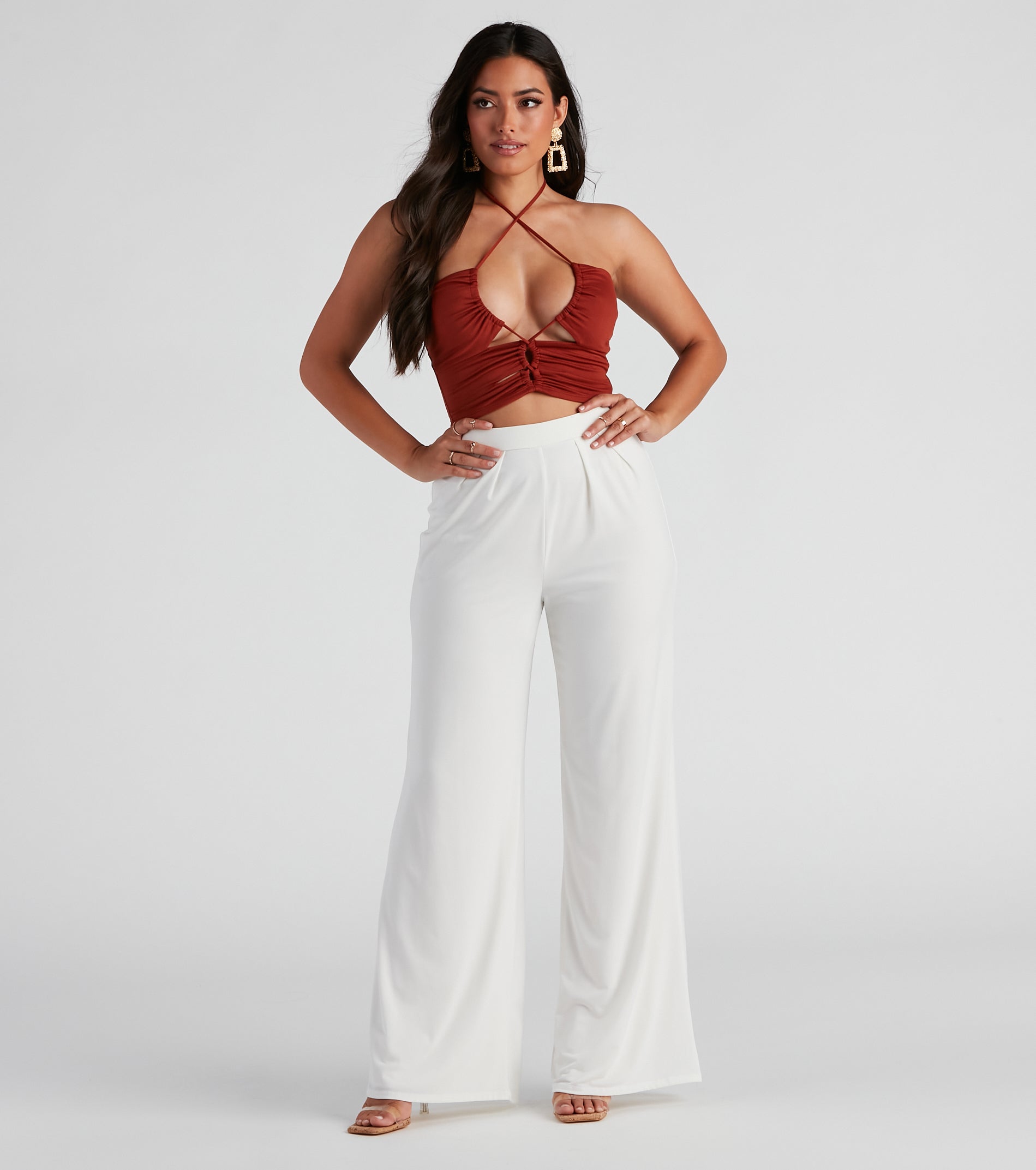 Strings Attached Halter Crop Top