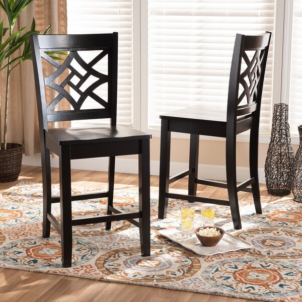 Nicolette Modern and Contemporary 2-Piece Counter Stool Set